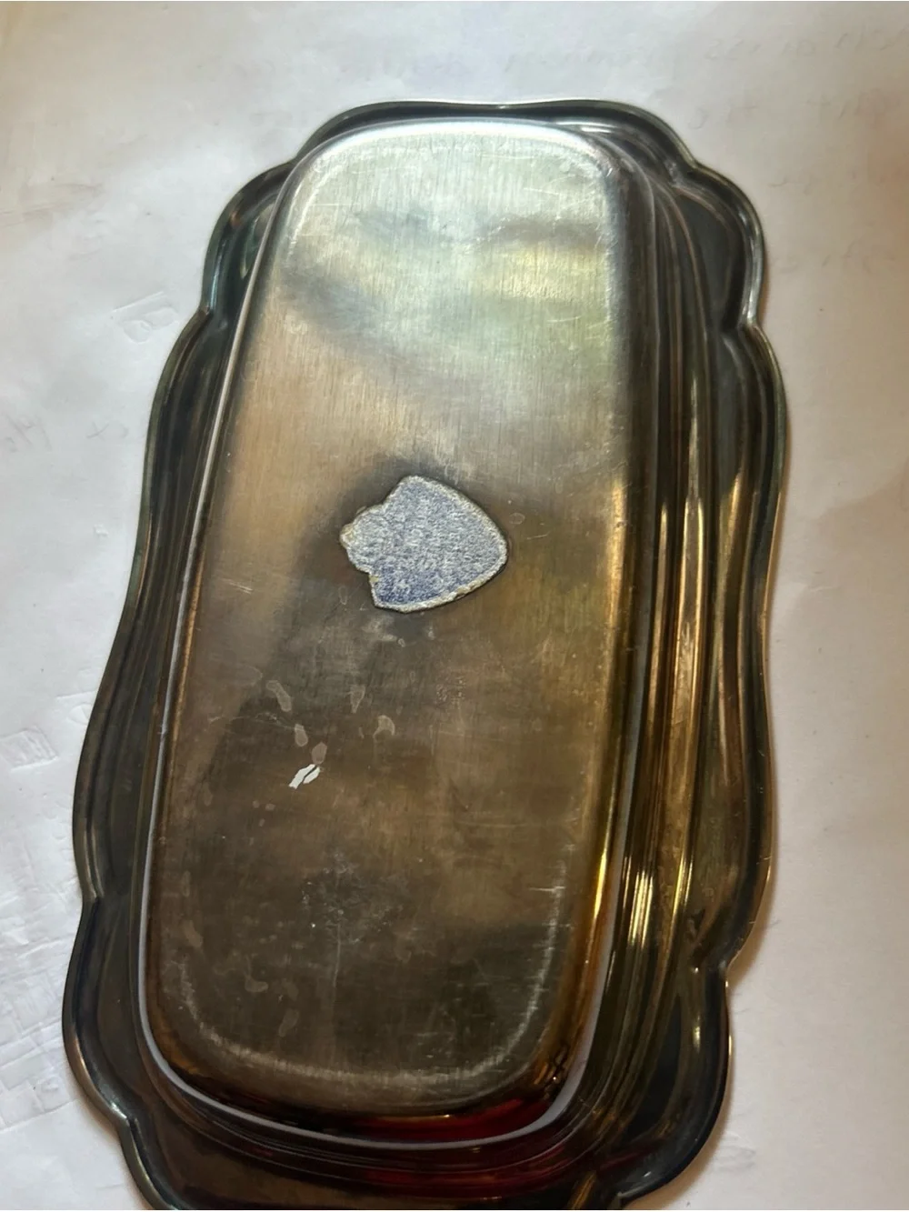 Vintage FB Rogers Silverplate Butter Dish with Glass Insert